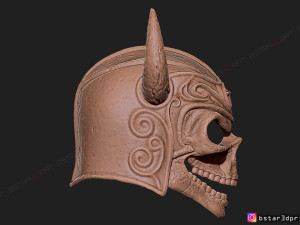 viking warrior skull helmet - halloween cosplay mask 3d print model 3D Принт Модель