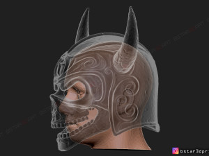 viking warrior skull helmet - halloween cosplay mask 3d print model 3D Принт Модель