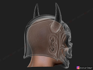 viking warrior skull helmet - halloween cosplay mask 3d print model 3D Принт Модель