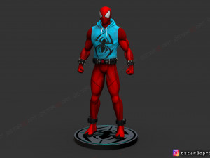 scarlet spider -spider man - marvel comics - high quality 3d print model 3D Принт Модель