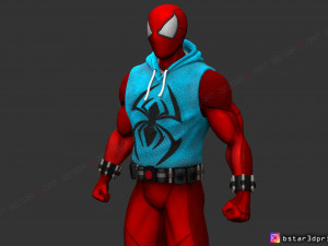 scarlet spider -spider man - marvel comics - high quality 3d print model 3D Принт Модель