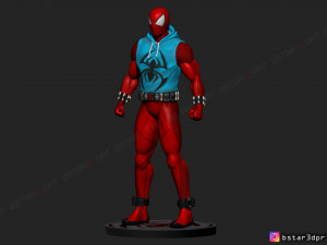 scarlet spider -spider man - marvel comics - high quality 3d print model 3D Принт Модель