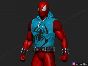 scarlet spider -spider man - marvel comics - high quality 3d print model 3D Принт Модель