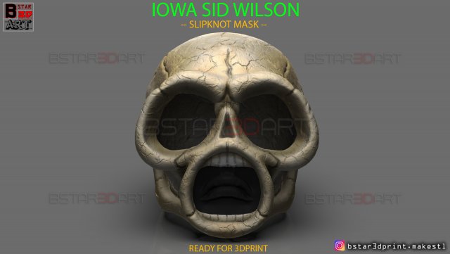 iowa sid wilson mask - slipknot mask - halloween cosplay - 3d print model 3D Print Model .c4d .max .obj .3ds .fbx .stl .blend 