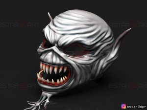 iron maiden mask - legacy of the beast cosplay 3d print model Modelo de Impressão 3D
