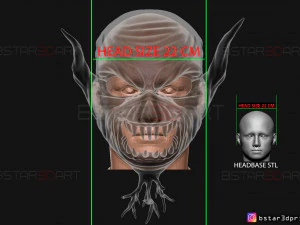 m&aacute;scara de donzela de ferro - legado da fera cosplay modelo de impress&atilde;o 3D Modelo de Impressão 3D