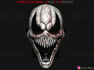 viper ghost face mask - dead by daylight - the horror mask 3d print model Modelo de Impressão 3D