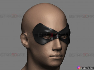 robin face mask - titans season 3 - dc comics cosplay 3d print model Modelo de Impressão 3D