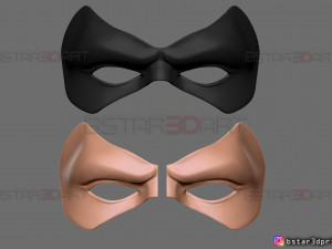 robin face mask - titans season 3 - dc comics cosplay 3d print model Modelo de Impressão 3D
