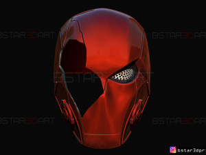 red hood mask damaged - titans season 3 - dc comics cosplay 3d print model 3D Baskı Modeli