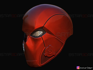 red hood mask damaged - titans season 3 - dc comics cosplay 3d print model 3D Baskı Modeli