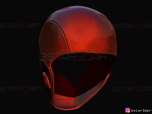 red hood mask damaged - titans season 3 - dc comics cosplay 3d print model 3D Baskı Modeli