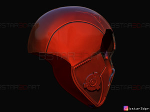 red hood mask damaged - titans season 3 - dc comics cosplay 3d print model 3D Baskı Modeli
