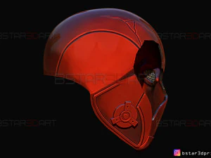 red hood mask damaged - titans season 3 - dc comics cosplay 3d print model 3D Print Model