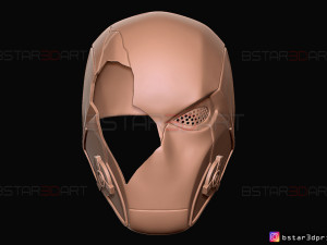 red hood mask damaged - titans season 3 - dc comics cosplay 3d print model 3D Baskı Modeli