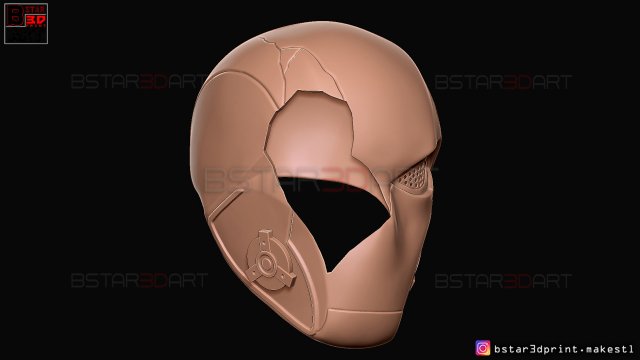 Red Hood Mask version 2 3D Model STL Files