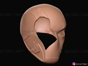 red hood mask damaged - titans season 3 - dc comics cosplay 3d print model 3D Baskı Modeli
