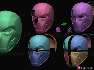 red hood mask damaged - titans season 3 - dc comics cosplay 3d print model 3D Baskı Modeli