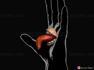 sukuna mouth - jujutsu kaisen cosplay - halloween cosplay hand 3d print model Model Cetak 3D