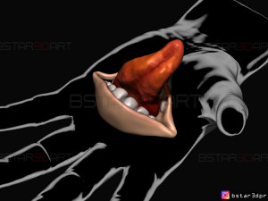 sukuna mouth - jujutsu kaisen cosplay - halloween cosplay hand 3d print model Model Cetak 3D