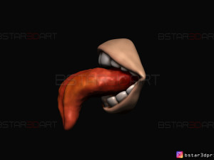 sukuna mouth - jujutsu kaisen cosplay - halloween cosplay hand 3d print model Model Cetak 3D