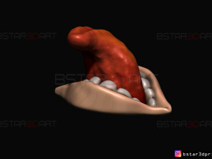 sukuna mouth - jujutsu kaisen cosplay - halloween cosplay hand 3d print model Model Cetak 3D