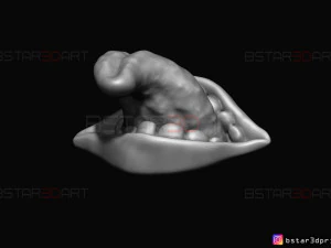 sukuna mouth - jujutsu kaisen cosplay - halloween cosplay hand 3d print model 3D Print Model