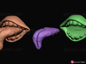 sukuna mouth - jujutsu kaisen cosplay - halloween cosplay hand 3d print model Model Cetak 3D