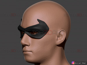 robin eyes mask - dc comics scale - halloween cosplay 3d print model 3D-printmodel