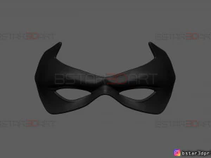 robin eyes mask - dc comics scale - halloween cosplay 3d print model 3D Print Model