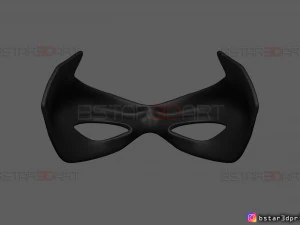 robin eyes mask - dc comics scale - halloween cosplay 3d print model 3D Print Model