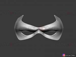 robin eyes mask - dc comics scale - halloween cosplay 3d print model 3D Print Model