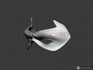 robin eyes mask - dc comics scale - halloween cosplay 3d print model 3D Print Model