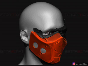 red hood mask damaged - dc comics mask 3d print model 3D प्रिंट मॉडल