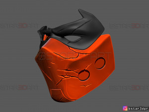 red hood mask damaged - dc comics mask 3d print model 3D प्रिंट मॉडल