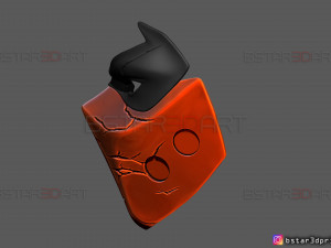 red hood mask damaged - dc comics mask 3d print model 3D प्रिंट मॉडल