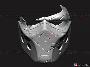 red hood mask damaged - dc comics mask 3d print model 3D प्रिंट मॉडल