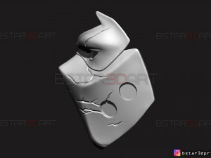 red hood mask damaged - dc comics mask 3d print model 3D प्रिंट मॉडल