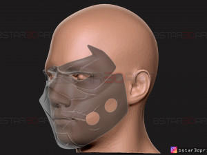 red hood mask damaged - dc comics mask 3d print model 3D प्रिंट मॉडल