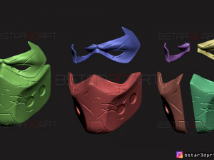 red hood mask damaged - dc comics mask 3d print model 3D प्रिंट मॉडल