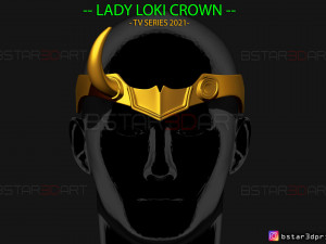 lady loki crown - loki variant - sylvie laufeydottir 3d print model 3D Print Model