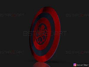 the shield hydra captain america - hail hydra - marvel comics 3d print model 3D Print Model