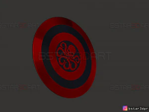 the shield hydra captain america - hail hydra - marvel comics 3d print model 3D Print Model