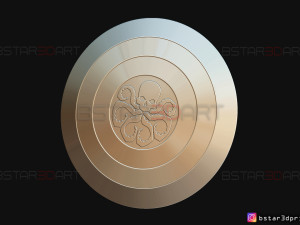 the shield hydra captain america - hail hydra - marvel comics 3d print model 3D 프린트 모델