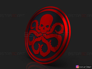 the shield hydra captain america - hail hydra - marvel comics 3d print model Modello di stampa 3D