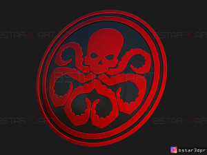 the shield hydra captain america - hail hydra - marvel comics 3d print model Modello di stampa 3D