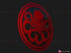 the shield hydra captain america - hail hydra - marvel comics 3d print model Modello di stampa 3D