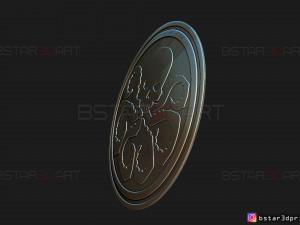 the shield hydra captain america - hail hydra - marvel comics 3d print model Modello di stampa 3D