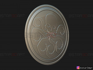 the shield hydra captain america - hail hydra - marvel comics 3d print model Modello di stampa 3D