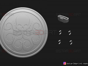 the shield hydra captain america - hail hydra - marvel comics 3d print model Modello di stampa 3D